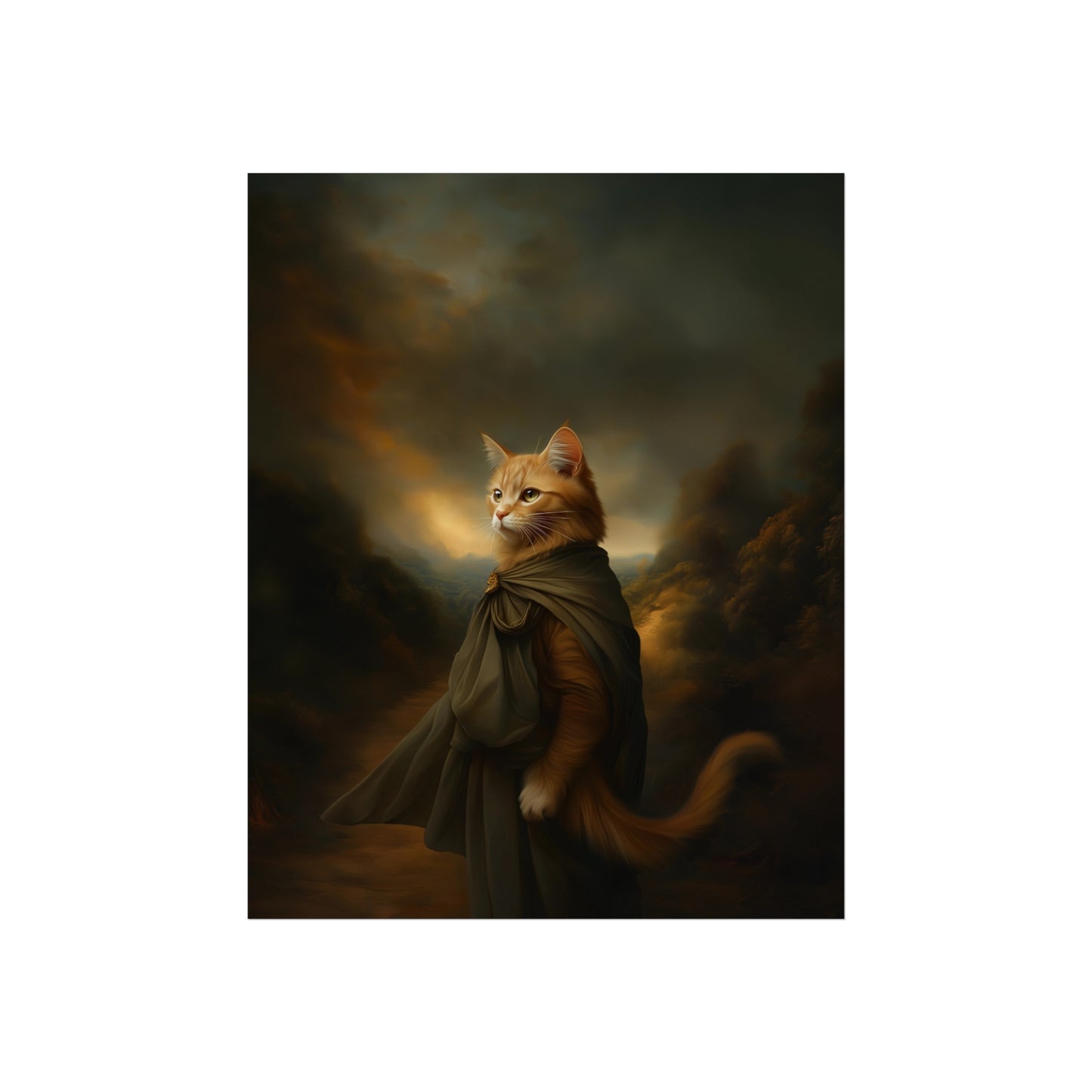 Whimsical Cat Fine Art Poster