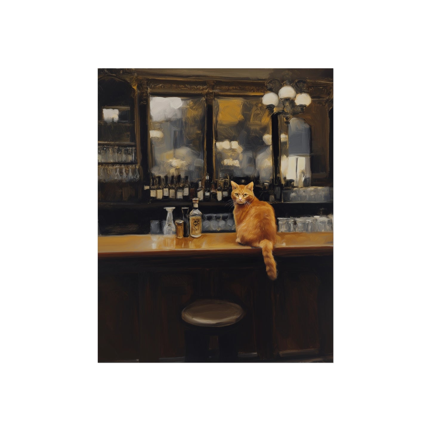 Charming Cat Bar Fine Art Poster