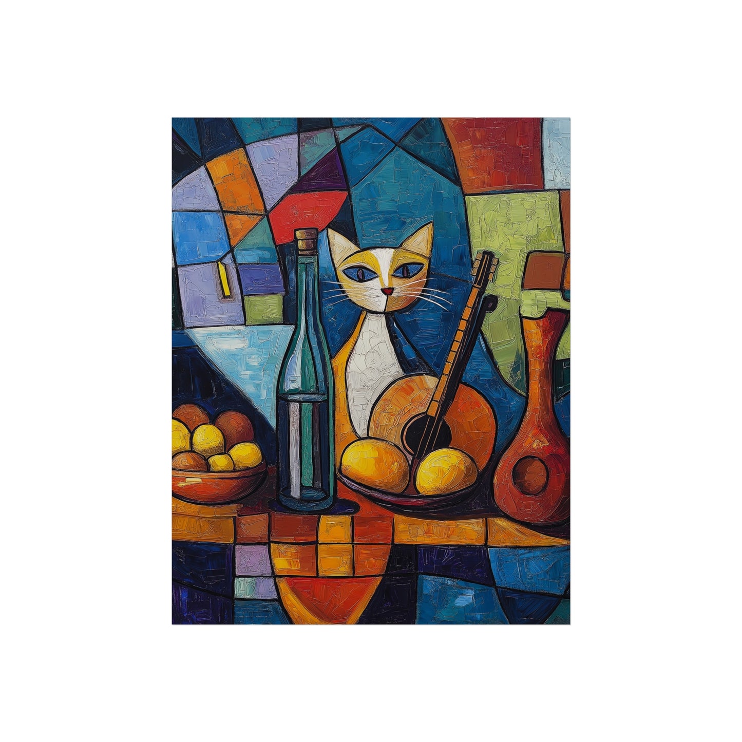 Cubism Cat Fine Art Poster