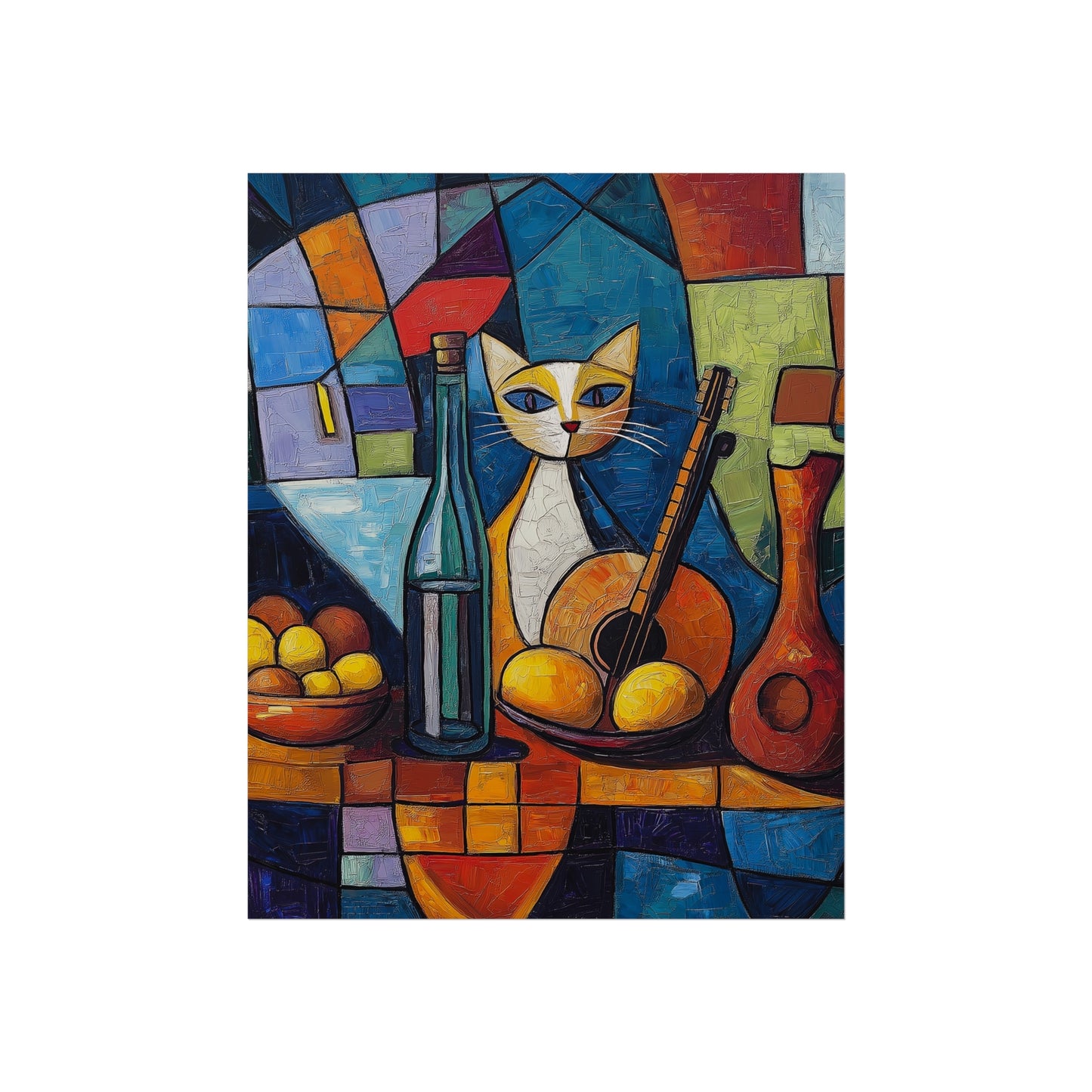 Cubism Cat Fine Art Poster