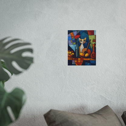 Cubism Cat Fine Art Poster