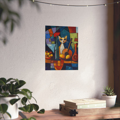 Cubism Cat Fine Art Poster