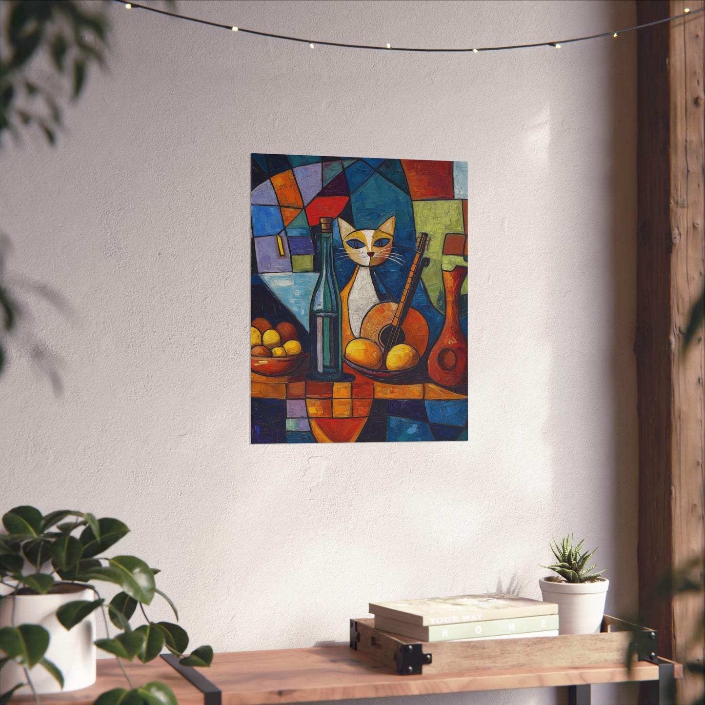 Cubism Cat Fine Art Poster