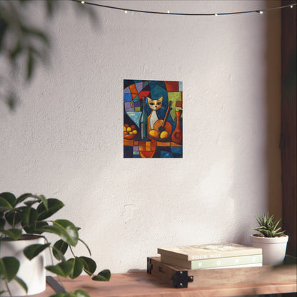 Cubism Cat Fine Art Poster