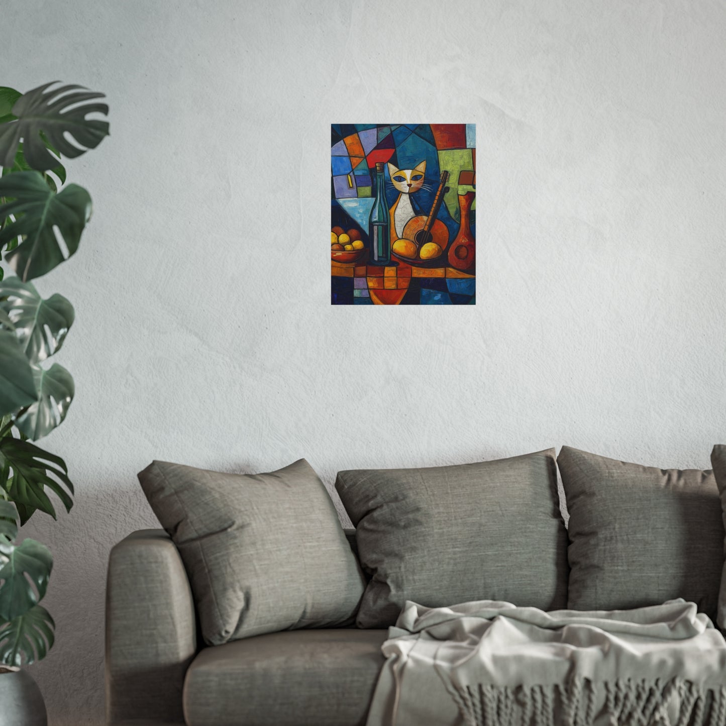 Cubism Cat Fine Art Poster