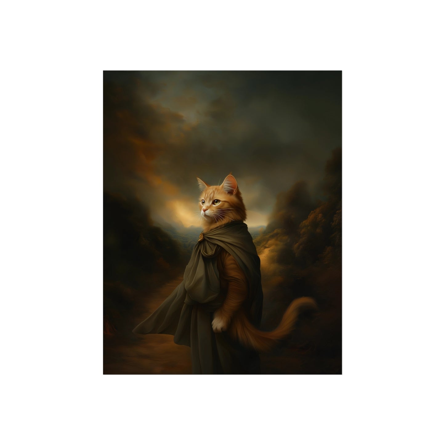 Whimsical Cat Fine Art Poster