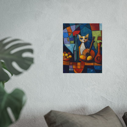 Cubism Cat Fine Art Poster