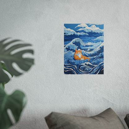 Great Cat Off Kanagawa Art Poster