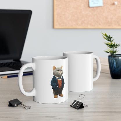 Classic Grey British Shorthair Cat Ceramic Mug