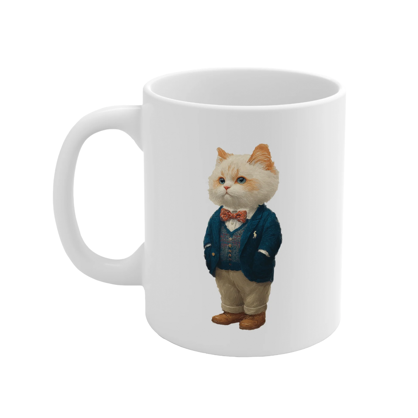 Classic White Ragdoll Cat Ceramic Mug