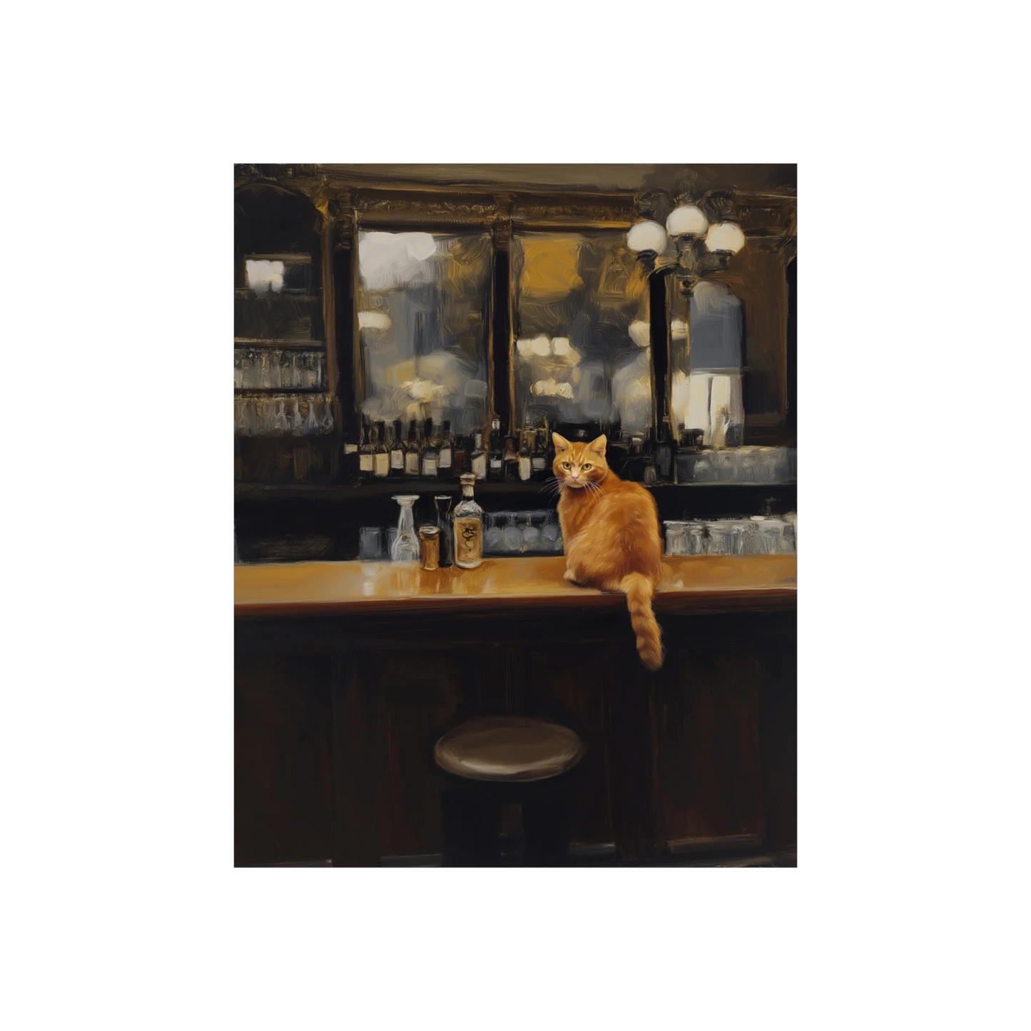 Charming Cat Bar Fine Art Poster