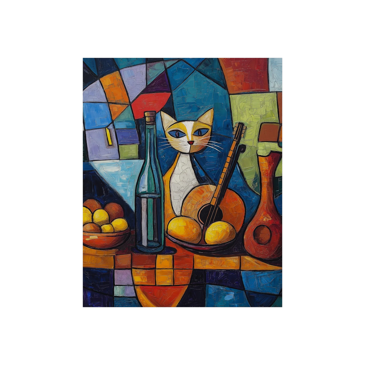 Cubism Cat Fine Art Poster